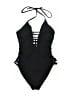 Bar III Solid Black One Piece Swimsuit Size M (estimated) - photo 1