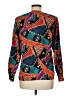Yves St. Clair 100% Polyester Print Teal Long Sleeve Blouse Size 8 - photo 2