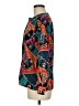 Yves St. Clair 100% Polyester Print Teal Long Sleeve Blouse Size 8 - photo 5