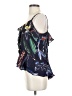 Parker Blue Sleeveless Silk Top Size S - photo 5