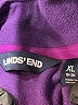 Lands' End 100% Polyester Purple Track Jacket Size 18 - 20 - photo 3