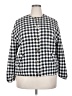 ELOQUII 100% Polyester Houndstooth White Jacket Size 18 Plus - photo 1