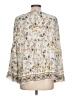 Max Studio 100% Polyester Print Ivory Long Sleeve Blouse Size L - photo 2