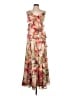 Hutch 100% Polyester Tropical Tan Cocktail Dress Size 10 - photo 1
