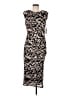 DKNY Animal Print Brown Cocktail Dress Size 8 - photo 1