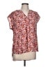 Daniel Rainn Floral Orange Red Short Sleeve Blouse Size L - photo 1