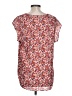 Daniel Rainn Floral Orange Red Short Sleeve Blouse Size L - photo 2