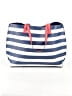 Bass 100% Leather Stripes Blue Leather Tote One size - photo 1