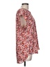 Daniel Rainn Floral Orange Red Short Sleeve Blouse Size L - photo 4