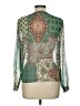 Zara Green Long Sleeve Blouse Size L - photo 2