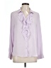 T Tahari 100% Polyester Purple Long Sleeve Blouse Size L - photo 1