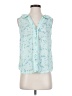 Lauren Conrad 100% Polyester Teal Sleeveless Blouse Size S - photo 1