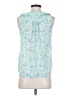 Lauren Conrad 100% Polyester Teal Sleeveless Blouse Size S - photo 2