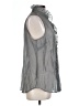 CAbi Gray Sleeveless Button-Down Shirt Size L - photo 4
