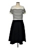 Talbots Stripes Black Casual Dress Size L - photo 1