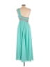 May Queen Couture 100% Polyester Solid Teal Cocktail Dress Size 10 - photo 2