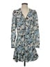 Veronica Beard 100% Silk Print Blue Casual Dress Size 4 - photo 1