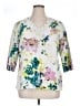 PREMISE Floral White 3/4 Sleeve Blouse Size XL - photo 1