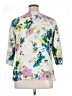 PREMISE Floral White 3/4 Sleeve Blouse Size XL - photo 2
