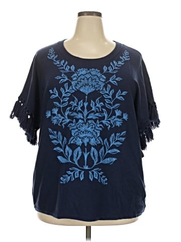JM Collection 3/4 Sleeve Top (view 1)