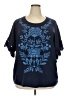JM Collection Blue 3/4 Sleeve Top Size XXL - photo 1