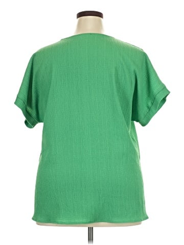 Cotton Bleu Short Sleeve Blouse (view 2)