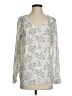 Ann Taylor LOFT Outlet Silver Long Sleeve Blouse Size S - photo 1