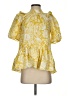 Zara 100% Baumwolle Yellow Short Sleeve Blouse Size XS - photo 1