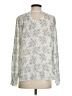 Ann Taylor LOFT Outlet Silver Long Sleeve Blouse Size S - photo 2