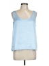 Ann Taylor LOFT 100% Polyester Blue Sleeveless Top Size L - photo 1
