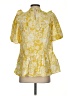 Zara 100% Baumwolle Yellow Short Sleeve Blouse Size XS - photo 2