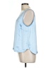 Ann Taylor LOFT 100% Polyester Blue Sleeveless Top Size L - photo 5