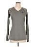 Nike 100% Polyester Gray Long Sleeve T-Shirt Size L - photo 1