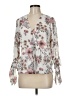West Kei 100% Polyester Floral Ivory 3/4 Sleeve Blouse Size M - photo 1