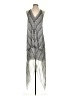 Robert Rodriguez Graphic Silver Cocktail Dress Size XS (estimated) - photo 1