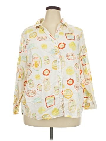 Cynthia Rowley 3/4 Sleeve Button-Down Shirt (view 1)