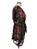 H&M 100% Polyester Paisley Black Casual Dress Size L - photo 4