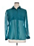Candie's 100% Polyester Teal Long Sleeve Blouse Size XL - photo 1