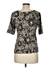 Talbots Floral Graphic Brown Black Silk Pullover Sweater Size M - photo 2