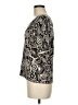 Talbots Floral Graphic Brown Black Silk Pullover Sweater Size M - photo 5