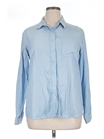 Indigo Rose Long Sleeve Button-Down Shirt (view 1)