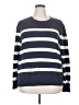 Lane Bryant 100% Cotton Stripes Blue Pullover Sweater Size 18 - 20 Plus - photo 1