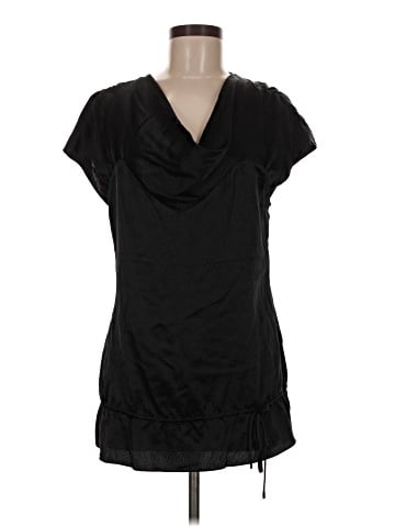 BCBGMAXAZRIA Short Sleeve Silk Top (view 1)