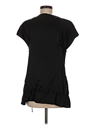BCBGMAXAZRIA Short Sleeve Silk Top (view 2)