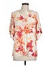 Chico's Ivory Short Sleeve Blouse Size L - photo 1