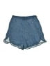 Samantha Pleet 100% Cotton Chevron-herringbone Blue Shorts Size 12 - photo 1