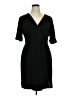 Apt. 9 Solid Black Casual Dress Size XL - photo 1
