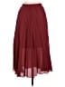 Max Studio 100% Polyester Solid Burgundy Brown Casual Skirt Size L (estimated) - photo 1