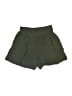H&M 100% Viscose Solid Green Shorts Size 2 - photo 1
