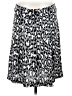 Diane von Furstenberg 100% Silk Animal Print Silver Silk Skirt Size 8 - photo 1